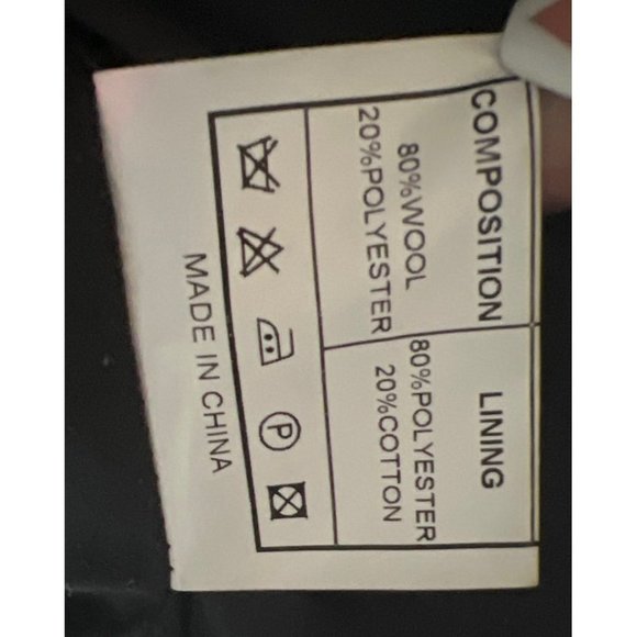 OAK Black Wool Admiral Coat -- Large - Picture 8 of 14